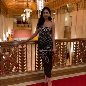 Petal & Pup Lace Strapless Dress